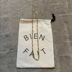 Madewell Gold Necklace with Pouch